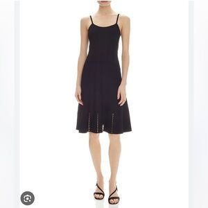 Sandro Paris Winsley Black Thin Strap Pointelle Knit Dress Size 36 or U.S. XS